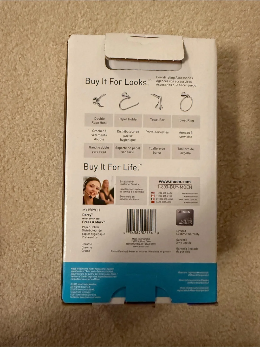 Moen toilet paper holder